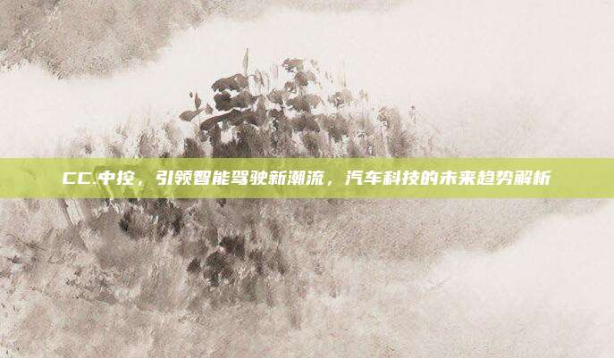 CC.中控,引领智能驾驶新潮流,汽车科技的未来趋势解析