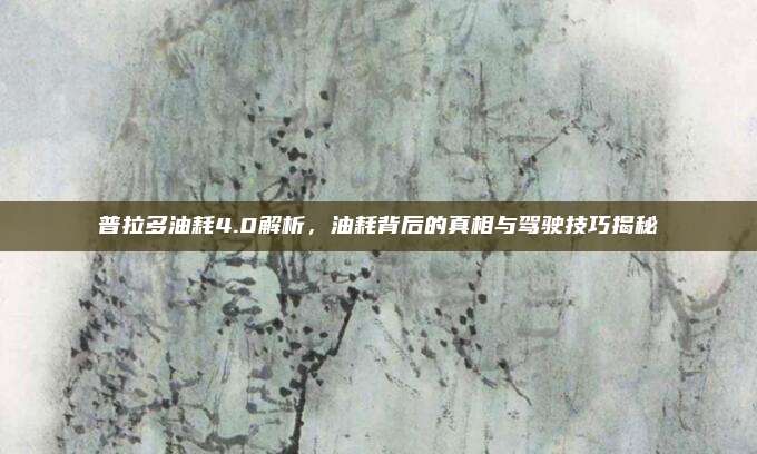 普拉多油耗4.0解析，油耗背后的真相与驾驶技巧揭秘