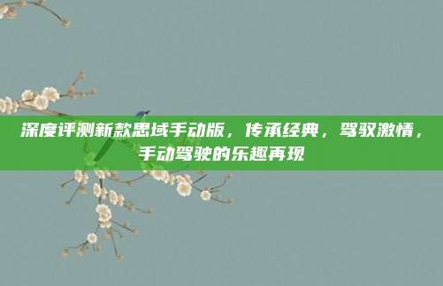 深度评测新款思域手动版,传承经典,驾驭激情,手动驾驶的乐趣再现