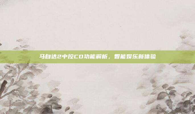 马自达2中控CD功能解析,智能娱乐新体验