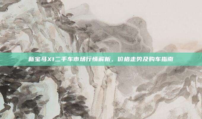 新宝马X1二手车市场行情解析,价格走势及购车指南