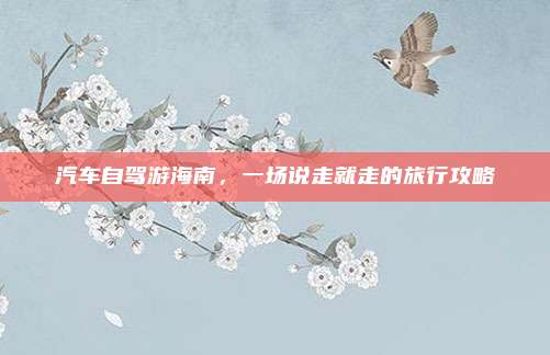 汽车自驾游海南,一场说走就走的旅行攻略