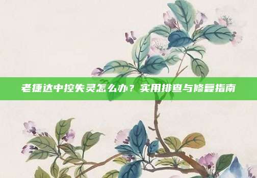 老捷达中控失灵怎么办?实用排查与修复指南