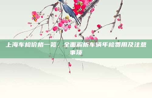 上海车检价格一览,全面解析车辆年检费用及注意事项