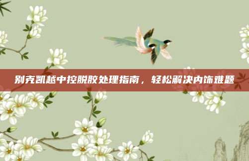 别克凯越中控脱胶处理指南,轻松解决内饰难题