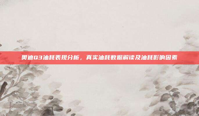 奥迪Q3油耗表现分析,真实油耗数据解读及油耗影响因素