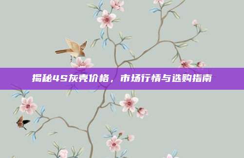揭秘4S灰壳价格，市场行情与选购指南