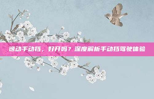 逸动手动挡,好开吗?深度解析手动挡驾驶体验
