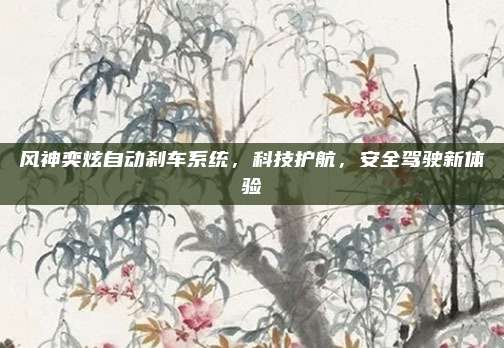 风神奕炫自动刹车系统,科技护航,安全驾驶新体验