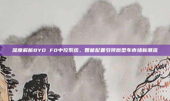 深度解析BYD F0中控系统,智能配置引领微型车市场新潮流