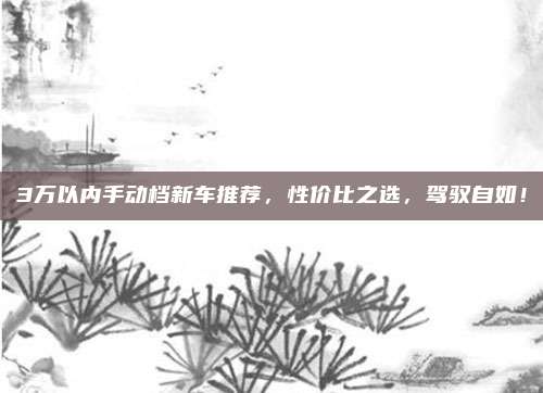 3万以内手动档新车推荐,性价比之选,驾驭自如!