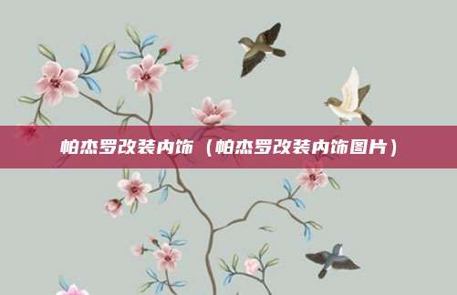 帕杰罗改装内饰（帕杰罗改装内饰图片）