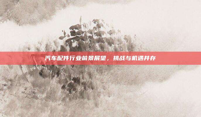 汽车配件行业前景展望,挑战与机遇并存