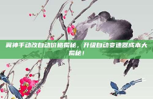 翼神手动改自动价格揭秘,升级自动变速器成本大揭秘!