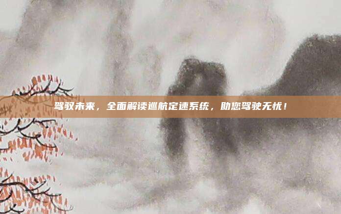 驾驭未来,全面解读巡航定速系统,助您驾驶无忧!