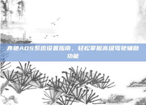 奔驰ADS系统设置指南,轻松掌握高级驾驶辅助功能