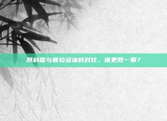 昂科雷与普拉多油耗对比,谁更胜一筹?