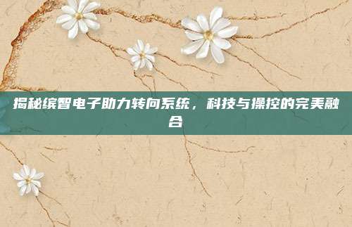 揭秘缤智电子助力转向系统,科技与操控的完美融合