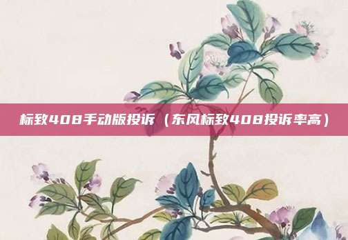 标致408手动版投诉（东风标致408投诉率高）