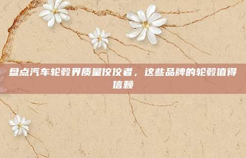 盘点汽车轮毂界质量佼佼者,这些品牌的轮毂值得信赖