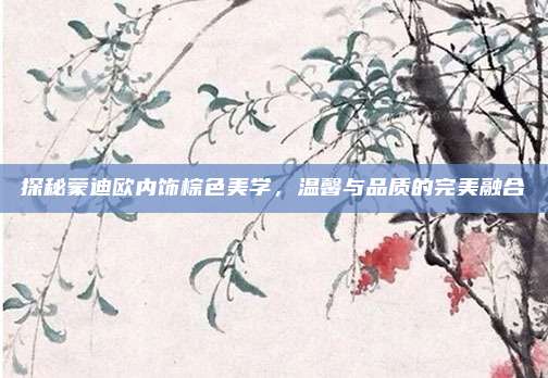 探秘蒙迪欧内饰棕色美学,温馨与品质的完美融合