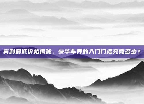 宾利最低价格揭秘,豪华车界的入门门槛究竟多少?