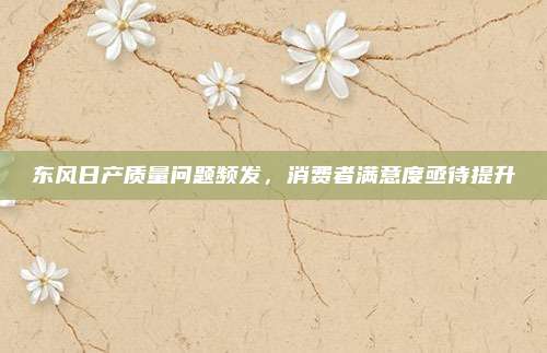 东风日产质量问题频发,消费者满意度亟待提升