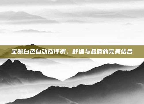 宝骏白色自动挡评测，舒适与品质的完美结合