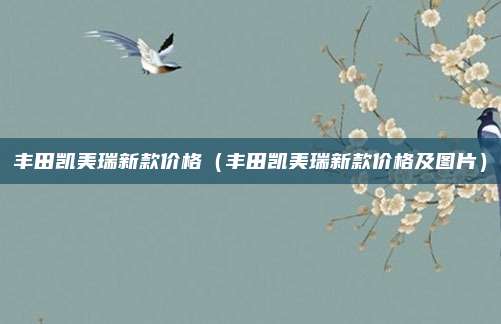 丰田凯美瑞新款价格（丰田凯美瑞新款价格及图片）