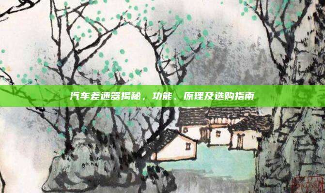 汽车差速器揭秘,功能、原理及选购指南