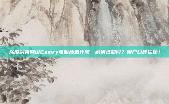 深度解析韩国Camry电瓶质量评测,耐用性如何?用户口碑揭秘!