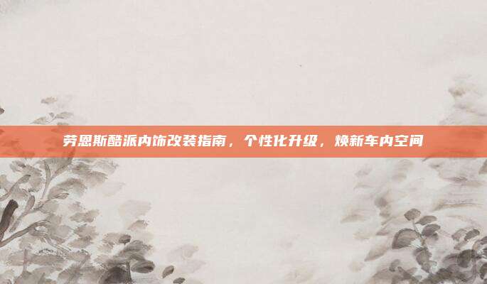 劳恩斯酷派内饰改装指南,个性化升级,焕新车内空间