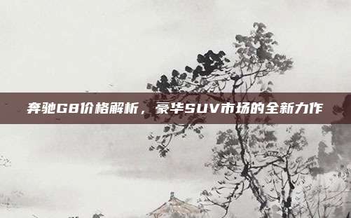 奔驰G8价格解析,豪华SUV市场的全新力作