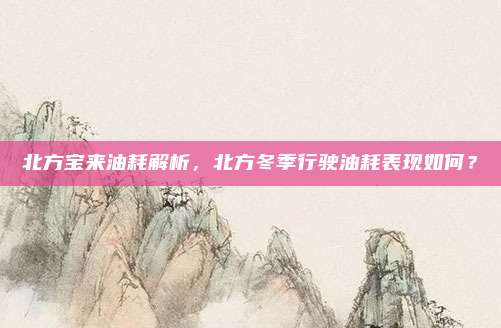 北方宝来油耗解析,北方冬季行驶油耗表现如何?