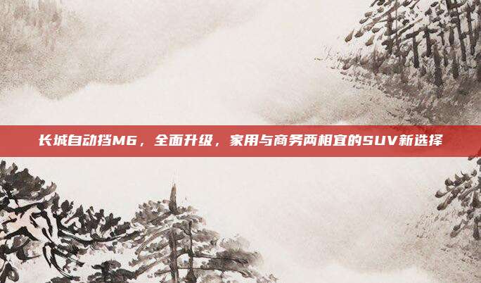 长城自动挡M6,全面升级,家用与商务两相宜的SUV新选择