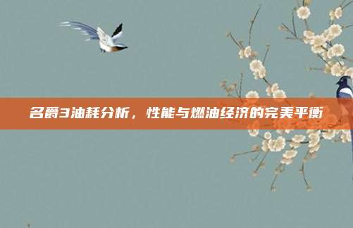名爵3油耗分析,性能与燃油经济的完美平衡