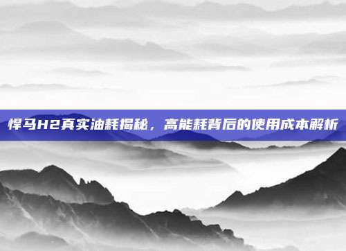 悍马H2真实油耗揭秘,高能耗背后的使用成本解析