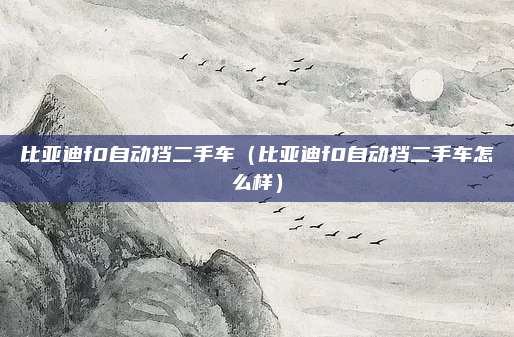 比亚迪f0自动挡二手车(比亚迪f0自动挡二手车怎么样)