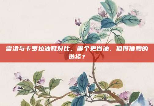 雷凌与卡罗拉油耗对比,哪个更省油,值得信赖的选择?