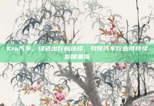Kia汽车,绿色出行新选择,引领汽车行业可持续发展潮流