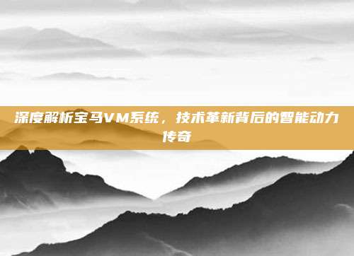 深度解析宝马VM系统,技术革新背后的智能动力传奇