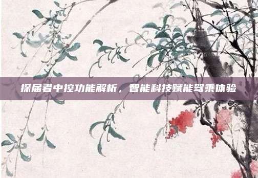 探届者中控功能解析,智能科技赋能驾乘体验