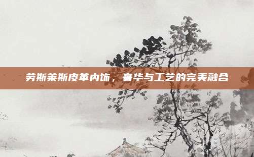 劳斯莱斯皮革内饰,奢华与工艺的完美融合