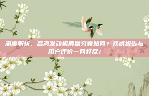 深度解析,昌河发动机质量究竟如何?权威报告与用户评价一网打尽!