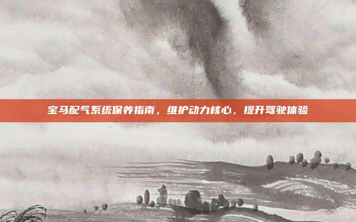 宝马配气系统保养指南,维护动力核心,提升驾驶体验