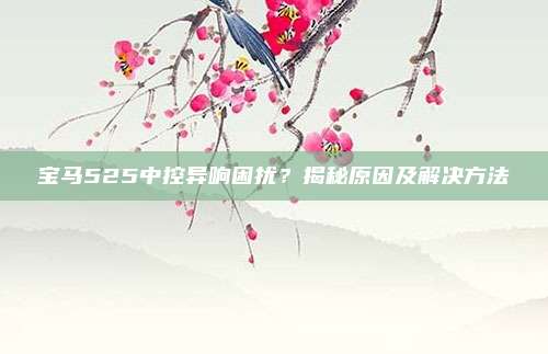 宝马525中控异响困扰?揭秘原因及解决方法