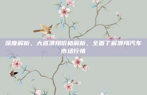 深度解析,大道滑翔价格解析,全面了解滑翔汽车市场行情