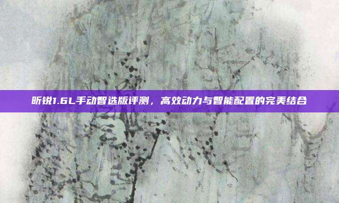 昕锐1.6L手动智选版评测,高效动力与智能配置的完美结合