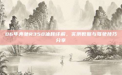 06年奔驰R350油耗详解,实测数据与驾驶技巧分享