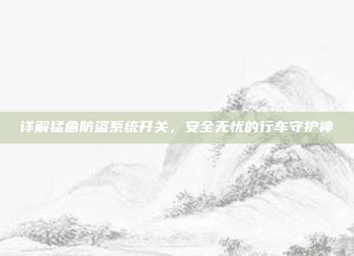 详解猛禽防盗系统开关,安全无忧的行车守护神